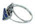 Water Wave Southwestern Silver Lapis Opal Ring Size 8 QX83231